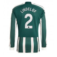 Camisa de Futebol Manchester United Victor Lindelof #2 Equipamento Secundário 2023-24 Manga Comprida